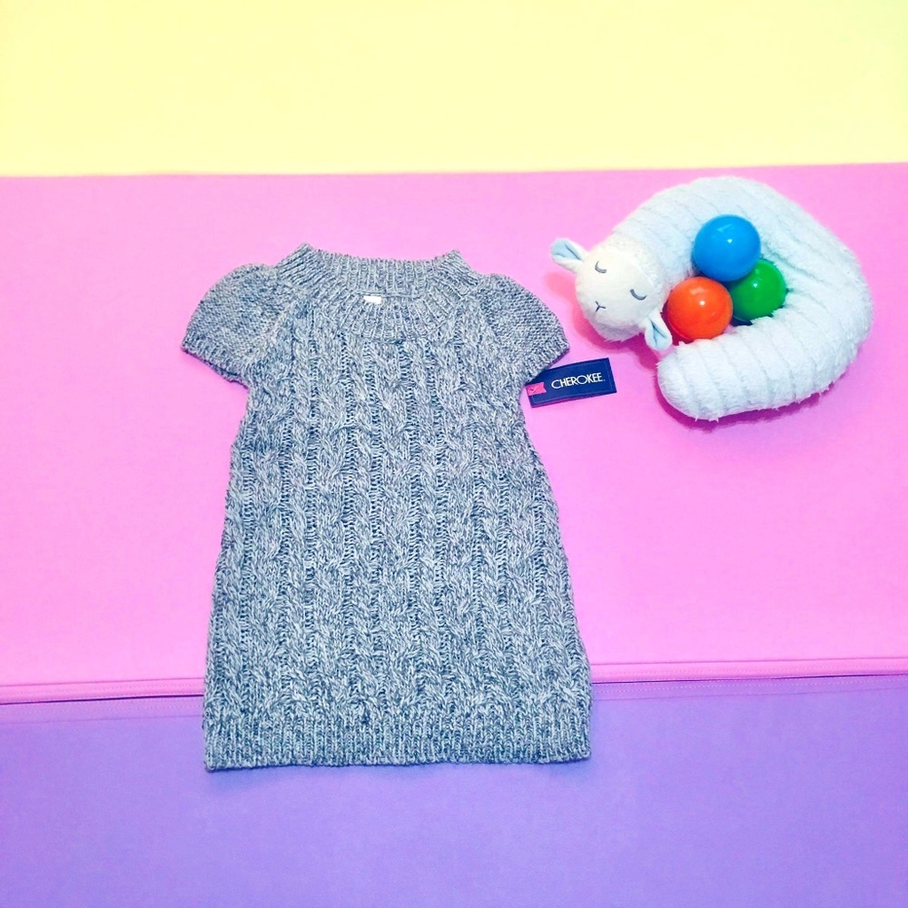 Girl's Toddler Cherokee Dress Sweater Knit Ribbed